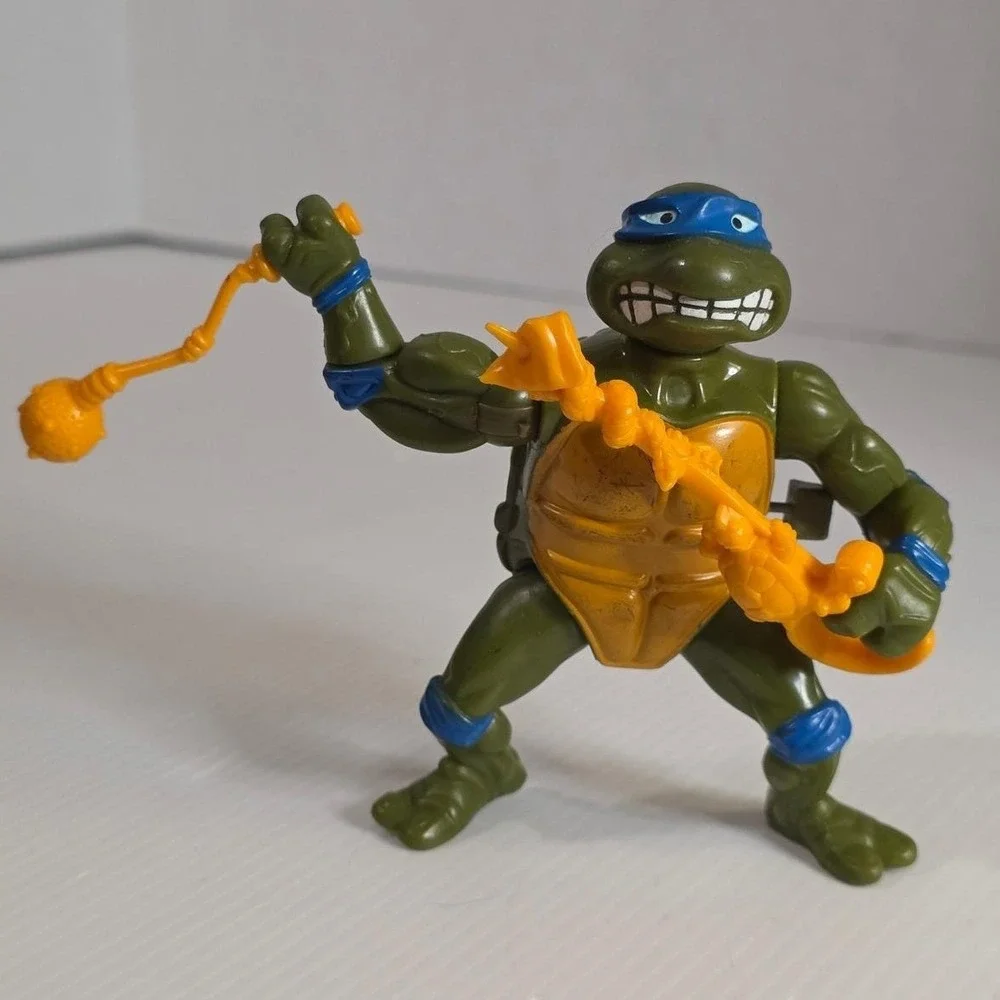 1990 Playmates TMNT‎ Wacky Action Sword Slicin' Leonardo action figure as is